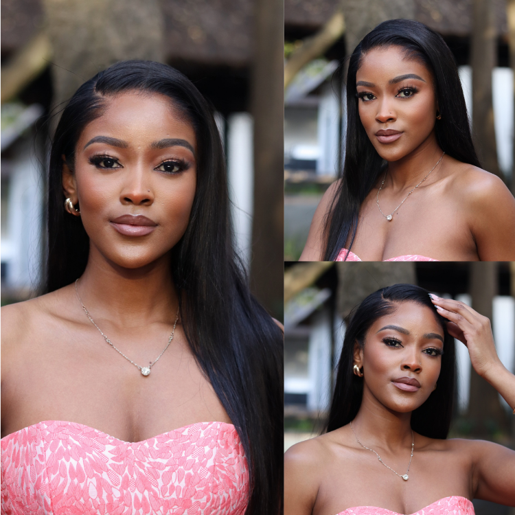 [iamthandolwethu]'s Special Link Pre-do Lagos Hairline Flexi Fit Invisi Drawstring Cap Natural Black & Copper Ombre Highlights Silky Straight Glueless 13x4 Frontal HD Lace Wig Pre-Cut Lace-01