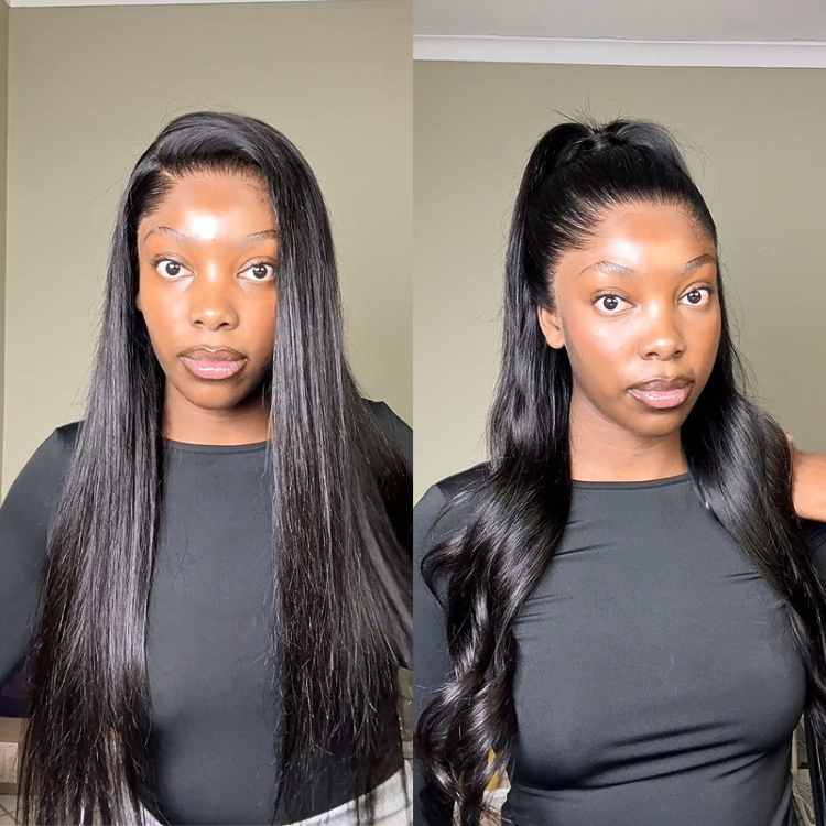 [noluthandonkosi]'s Special Link Pre-do Lagos Hairline Flexi Fit Invisi Drawstring Cap Natural Black & Copper Ombre Highlights Silky Straight Glueless 13x4 Frontal HD Lace Wig Pre-Cut Lace-01