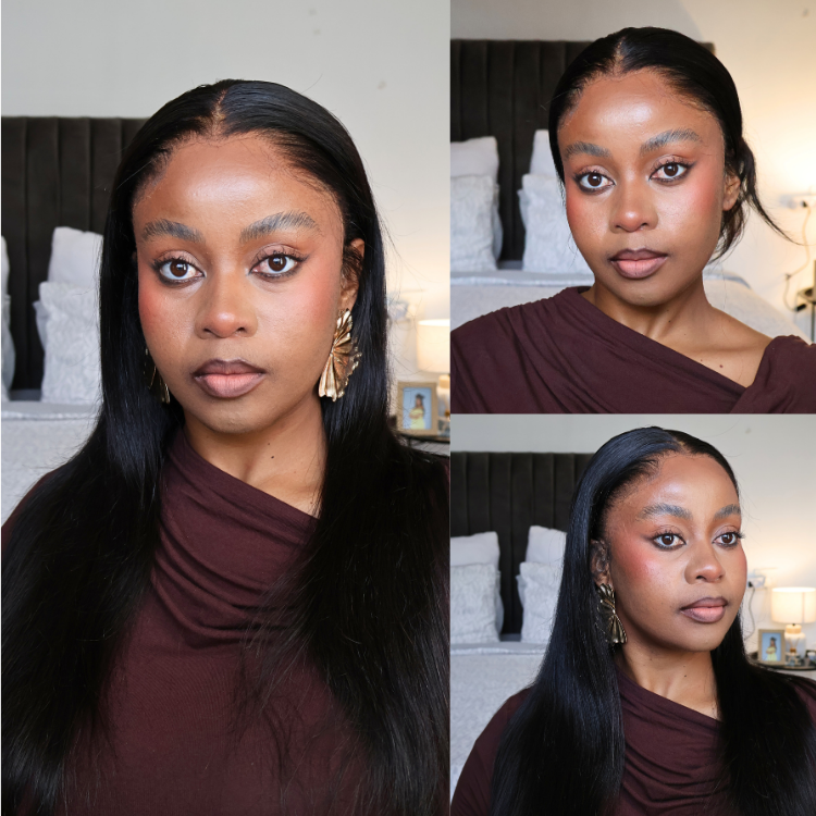 [simphiwee_mb]'s Special Link Pre-do Lagos Hairline Flexi Fit Invisi Drawstring Cap Natural Black & Copper Ombre Highlights Silky Straight Glueless 13x4 Frontal HD Lace Wig Pre-Cut Lace-01