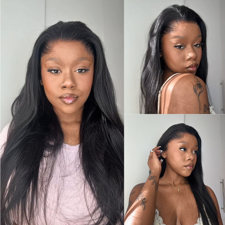 [rethabilentseki]'s Special Link Pre-do Lagos Hairline Flexi Fit Invisi Drawstring Cap Natural Black & Copper Ombre Highlights Silky Straight Glueless 13x4 Frontal HD Lace Wig Pre-Cut Lace-01
