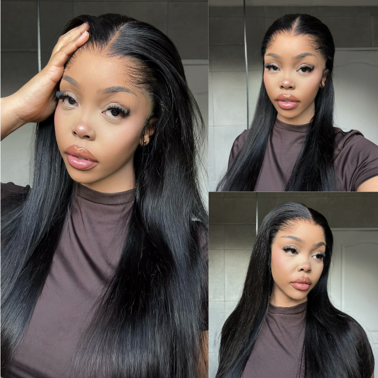 [andi_semhle]'s Special Link Pre-do Lagos Hairline Flexi Fit Invisi Drawstring Cap Natural Black & Copper Ombre Highlights Silky Straight Glueless 13x4 Frontal HD Lace Wig Pre-Cut Lace-01