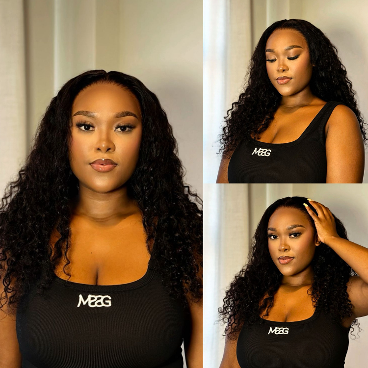 [sphesihle.mchunu]'s Special Link PreMax Wigs | Flexi-Fit Invisi Drawstring Cap 360 Lace HD Lace Natural Black & Brown Highlights Water Wave Wig Pre-Cut Lace-01