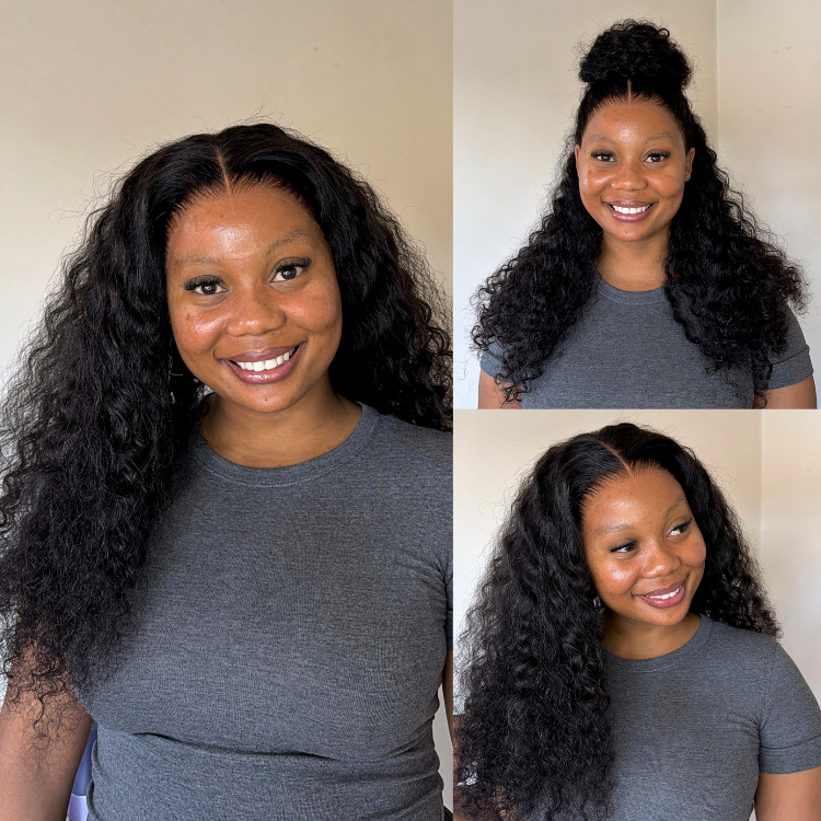 [_lukhozi_n]'s Special Link PreMax Wigs | Flexi-Fit Invisi Drawstring Cap 360 Lace HD Lace Natural Black & Brown Highlights Water Wave Wig Pre-Cut Lace-01