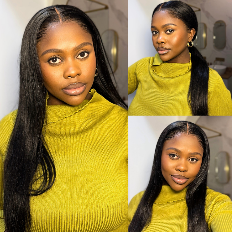 [zona_davani]'s Special Link Pre-do Lagos Hairline Flexi Fit Invisi Drawstring Cap Natural Black & Copper Ombre Highlights Silky Straight Glueless 13x4 Frontal HD Lace Wig Pre-Cut Lace-01
