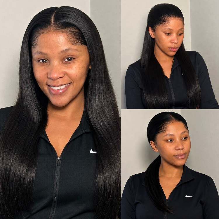 [thembi_cannes]'s Special Link Pre-do Lagos Hairline Flexi Fit Invisi Drawstring Cap Natural Black & Copper Ombre Highlights Silky Straight Glueless 13x4 Frontal HD Lace Wig Pre-Cut Lace-01
