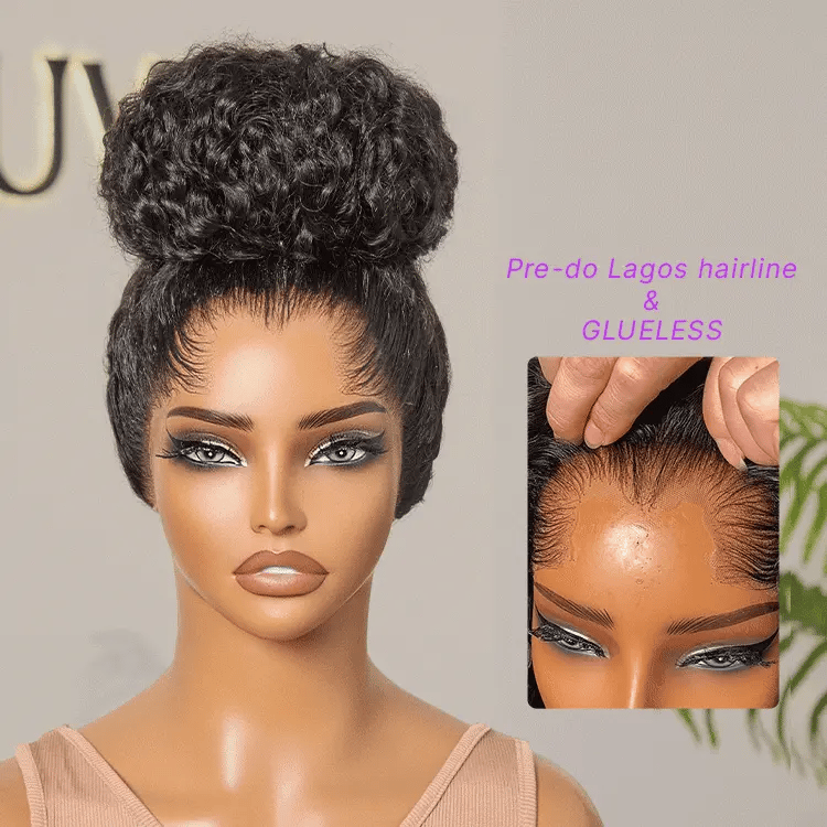 [Mvelo.k]'s Special Link Pre-do Lagos Hairline Flexi Fit Invisi Drawstring Cap 200% Density New Fummi Curly Glueless 13x4 Frontal Lace Wig Pre-Cut Lace-06