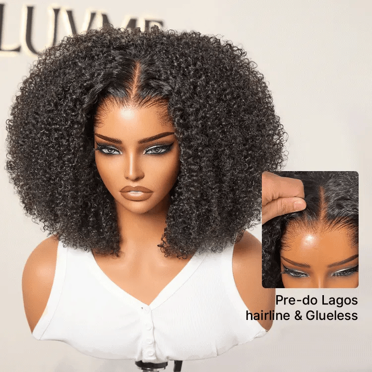 [the_zyzy]'s Special Link Pre-do Lagos Hairline Flexi Fit Invisi Drawstring Cap 250% Density Natural Black Jerry Curl Glueless 13x4 Frontal HD Lace 14 inches Wig Pre-Cut Lace-03