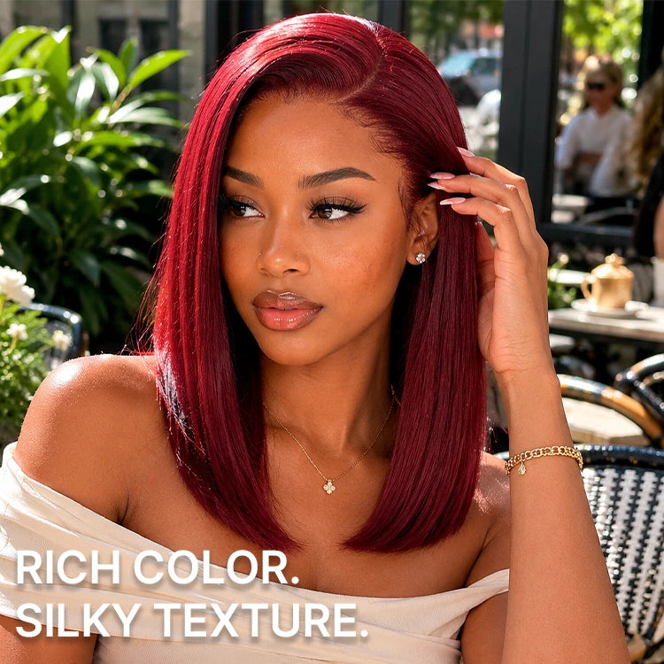 [zezethu_mniki]'s Special Link PreMax Wigs - Ready to Go 180% Density Burgundy Glueless Minimalist HD Lace Short Bob Wig Pre-Cut Lace-02
