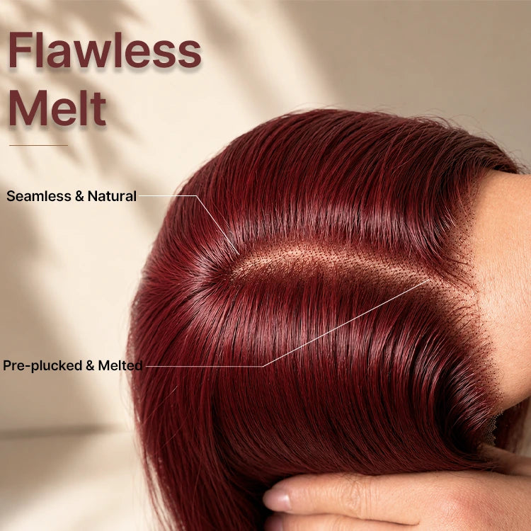 [zezethu_mniki]'s Special Link PreMax Wigs - Ready to Go 180% Density Burgundy Glueless Minimalist HD Lace Short Bob Wig Pre-Cut Lace-05