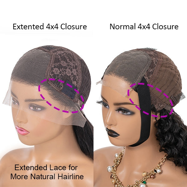 Outlet | Ombre Brown Color Body Wave Extented 4x4 Closure Lace Wig-02
