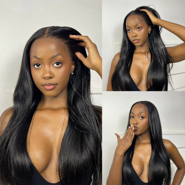 [twinky.o]'s Special Link PreMax Wigs - Flexi-Fit Silky Straight Invisi Drawstring Cap & HD Lace & Regular Lace Glueless 13x4 Frontal Lace Human Hair Wig Pre-Cut Lace-01