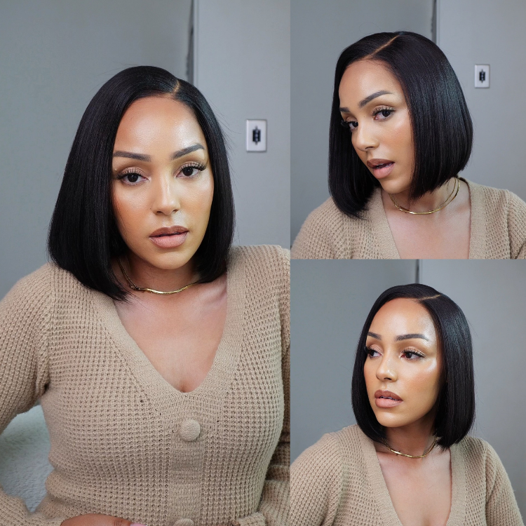 [morgantasneem]'s Special Link VolumeMAX™ 200% Density Ready to Go Yaki Straight Glueless Minimalist HD Lace Short Bob Wig Pre-Cut Lace-01