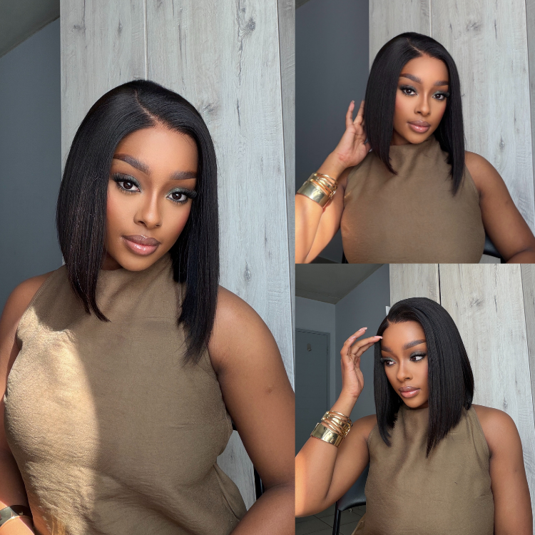 [issa_babbygirl]'s Special Link VolumeMAX™ 200% Density Ready to Go Yaki Straight Glueless Minimalist HD Lace Short Bob Wig Pre-Cut Lace-01