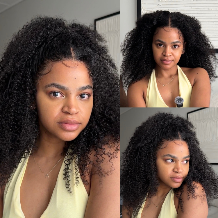 [tshego_chale]'s Special Link VolumeMAX™ 250% Density Flexi Fit Invisi Drawstring Cap Glueless 13X4 Frontal Lace HD Lace Kinky Curly Wig-01