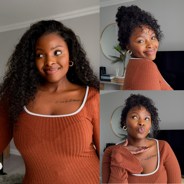 [lifew._rato]'s Special Link PreMax Wigs | Flexi-Fit Invisi Drawstring Cap 360 Lace HD Lace Natural Black & Brown Highlights Water Wave Wig Pre-Cut Lace-01