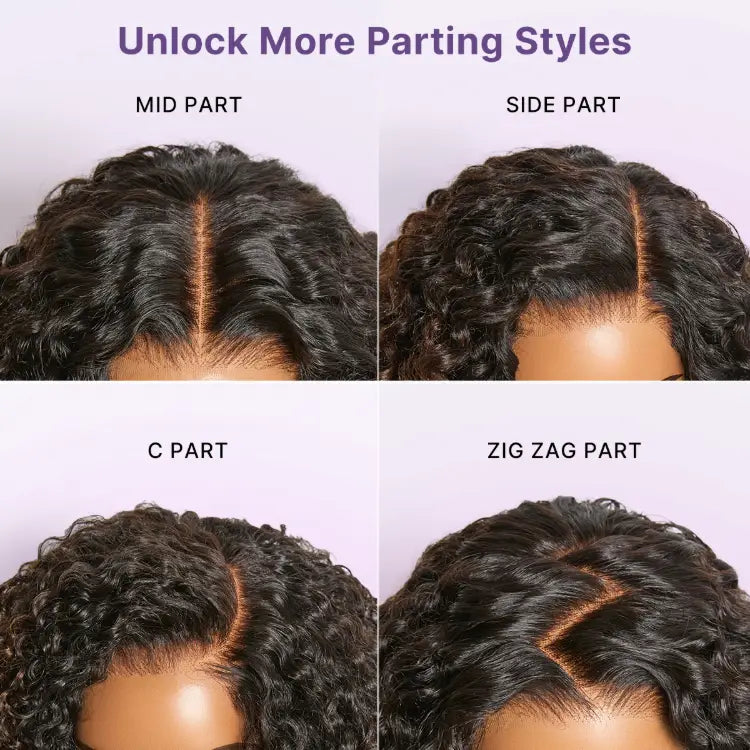 VolumeMAX™ 200% Density ReadytoGo Beginner Friendly Ombre Blonde Glueless 5x5 Closure Lace HD Lace Small Kinky Curly 14 inches C Part Wig-22