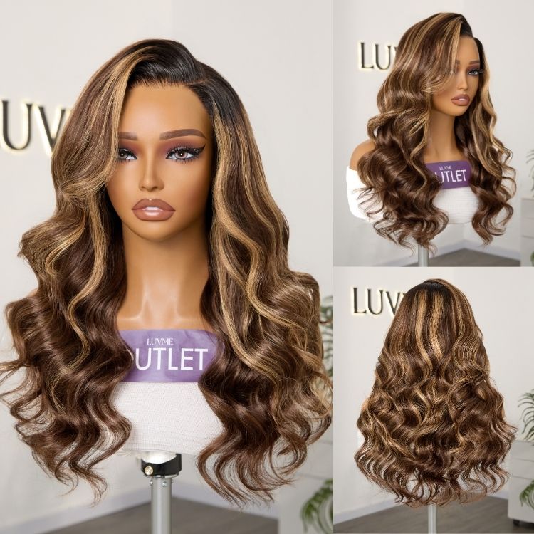 Worth | Honey Blonde Highlight Body Wave Glueless Glueless Lace Wig-01