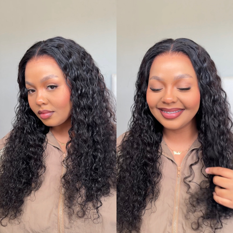 [uyola.m]'s Special Link PreMax Wigs | Flexi-Fit Invisi Drawstring Cap 360 Lace HD Lace Natural Black & Brown Highlights Water Wave Wig Pre-Cut Lace-01