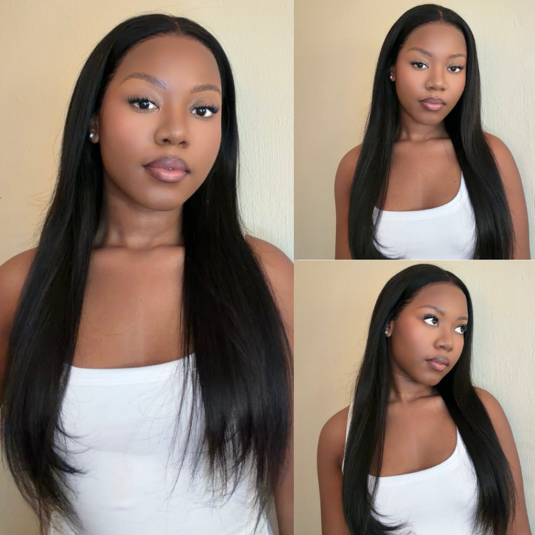 [lwaziiduma]'s Special Link PreMax Wigs - Flexi-Fit Silky Straight Invisi Drawstring Cap & HD Lace & Regular Lace Glueless 13x4 Frontal Lace Human Hair Wig Pre-Cut Lace-01