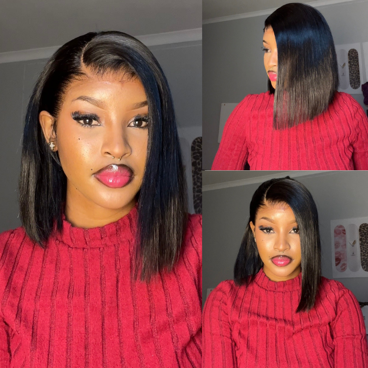 [tlotli.underscore]'s Special Link NatureMAX™ Silky Blunt Cut Bob Glueless Ear-to-ear 13x4 HD Lace Front Wig Pre-Cut Lace Flexi-Fit Drawstring Cap-01