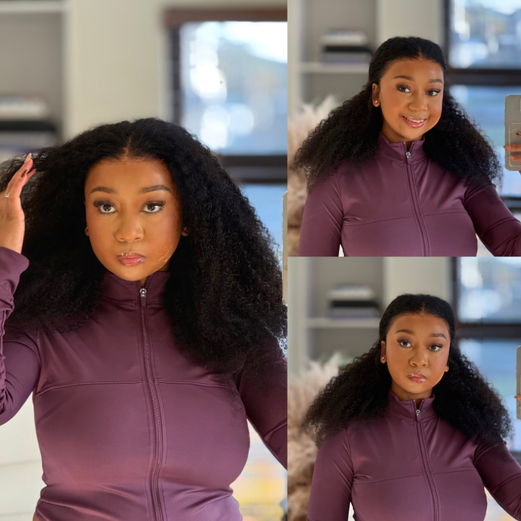 [tshia.smith]'s Special Link VolumeMAX™ 250% Density Flexi Fit Invisi Drawstring Cap Glueless 13X4 Frontal Lace HD Lace Kinky Curly Wig-01