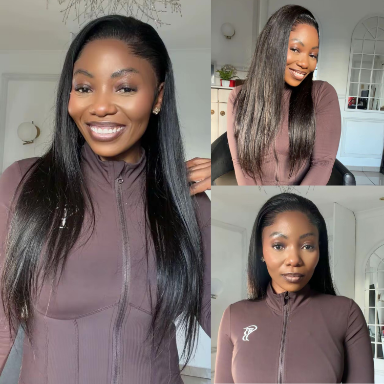 [boitumelo_katali]'s Special Link Pre-do Lagos Hairline Flexi Fit Invisi Drawstring Cap Natural Black & Copper Ombre Highlights Silky Straight Glueless 13x4 Frontal HD Lace Wig Pre-Cut Lace-21
