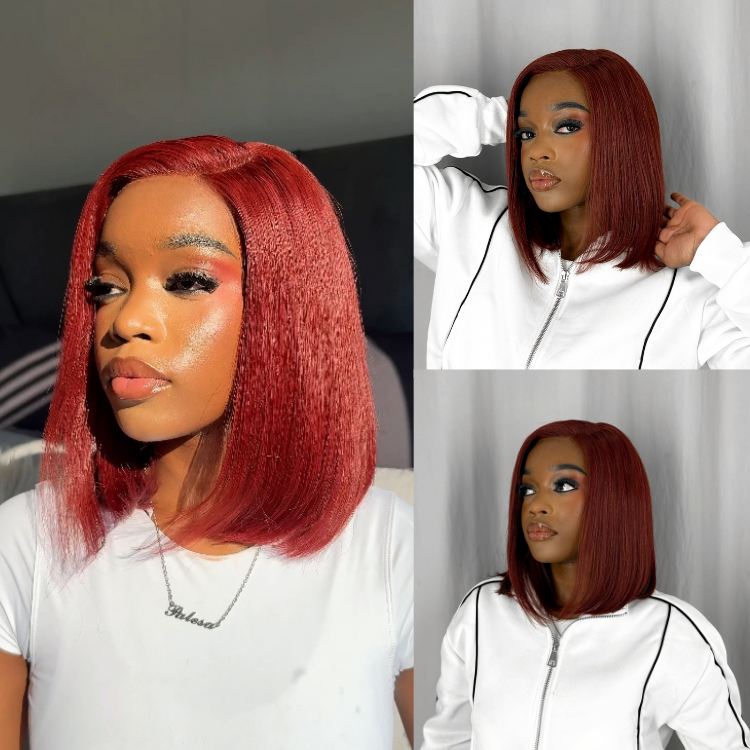 [palesakobelii]'s Special Link PreMax Wigs - Ready to Go 180% Density Burgundy Glueless Minimalist HD Lace Short Bob Wig Pre-Cut Lace-01