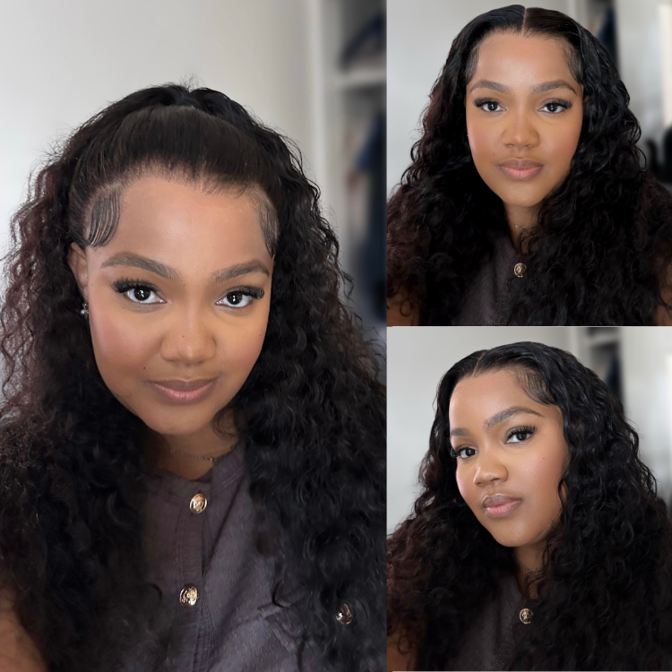 [nanah_ndlovu]'s Special Link PreMax Wigs | Flexi-Fit Invisi Drawstring Cap 360 Lace HD Lace Natural Black & Brown Highlights Water Wave Wig Pre-Cut Lace-01
