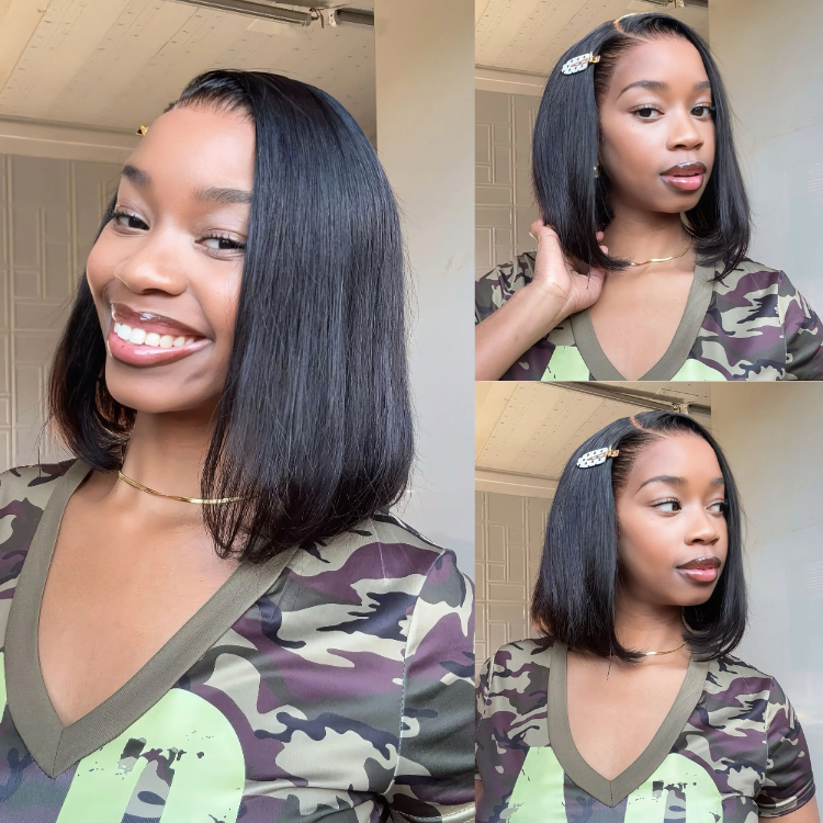 [mbalenhledlamini__]'s Special Link NatureMAX™ Silky Blunt Cut Bob Glueless Ear-to-ear 13x4 HD Lace Front Wig Pre-Cut Lace Flexi-Fit Drawstring Cap-01