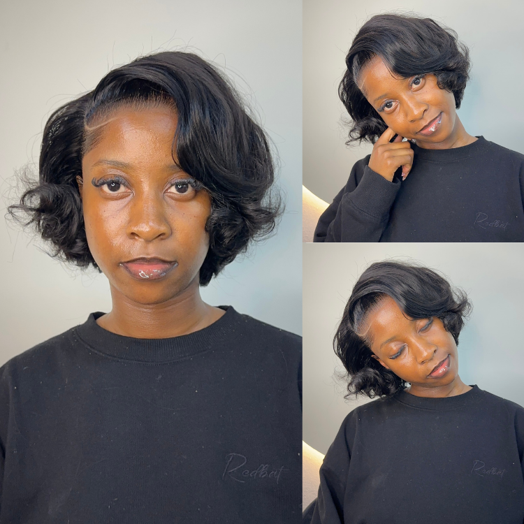 [auntyy_motsoll_]'s Special Link Pre-do Lagos Hairline Flexi Fit Invisi Drawstring Cap 180% Density Natural Black Pixie Cut Bob Glueless 13x4 Frontal HD Lace Wig 08 Inches-01