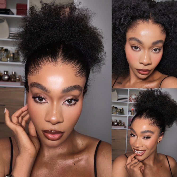 [the_zyzy]'s Special Link Pre-do Lagos Hairline Flexi Fit Invisi Drawstring Cap 250% Density Natural Black Jerry Curl Glueless 13x4 Frontal HD Lace 14 inches Wig Pre-Cut Lace-01