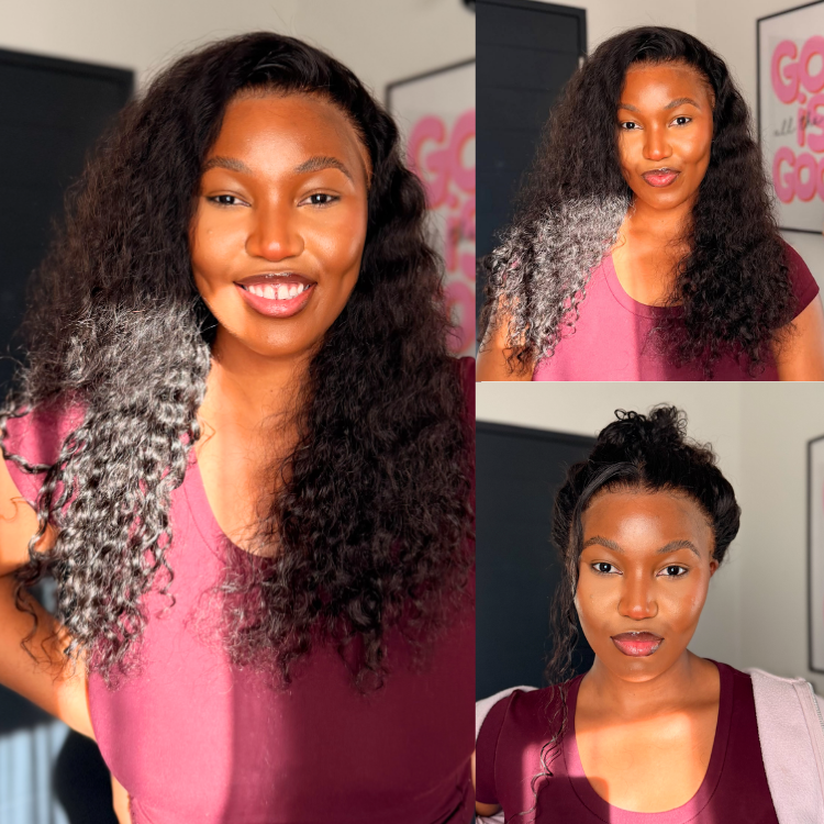 [dee_dali]'s Special Link PreMax Wigs | Flexi-Fit Invisi Drawstring Cap 360 Lace HD Lace Natural Black & Brown Highlights Water Wave Wig Pre-Cut Lace-01