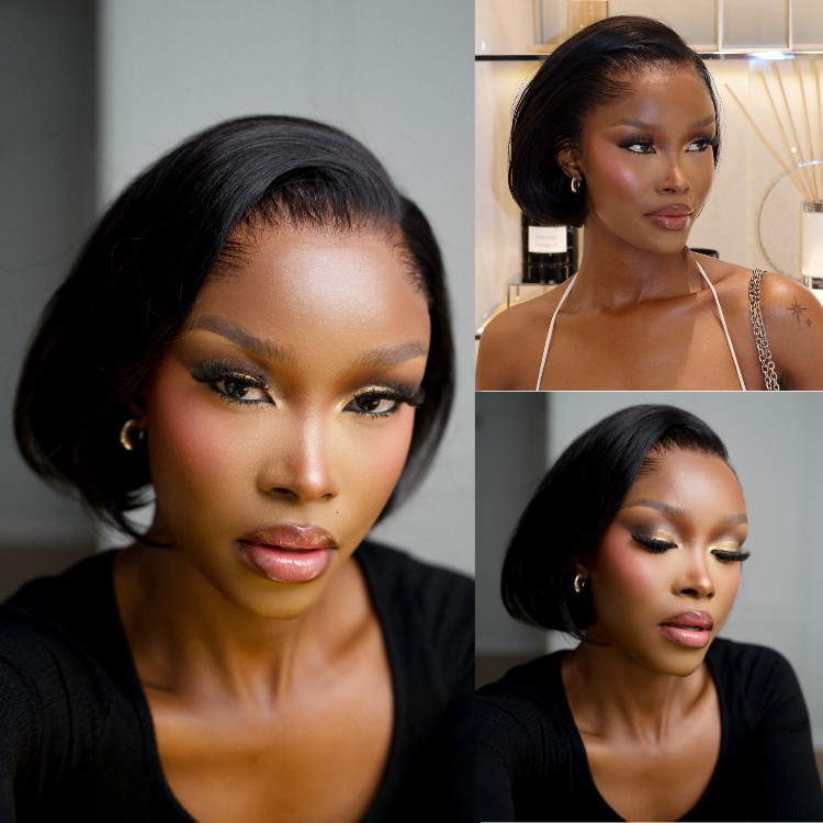 [bobbipeaches]'s Special Link Pre-do Lagos Hairline Flexi Fit Invisi Drawstring Cap 180% Density Natural Black Pixie Cut Bob Glueless 13x4 Frontal HD Lace Wig 08 Inches-01