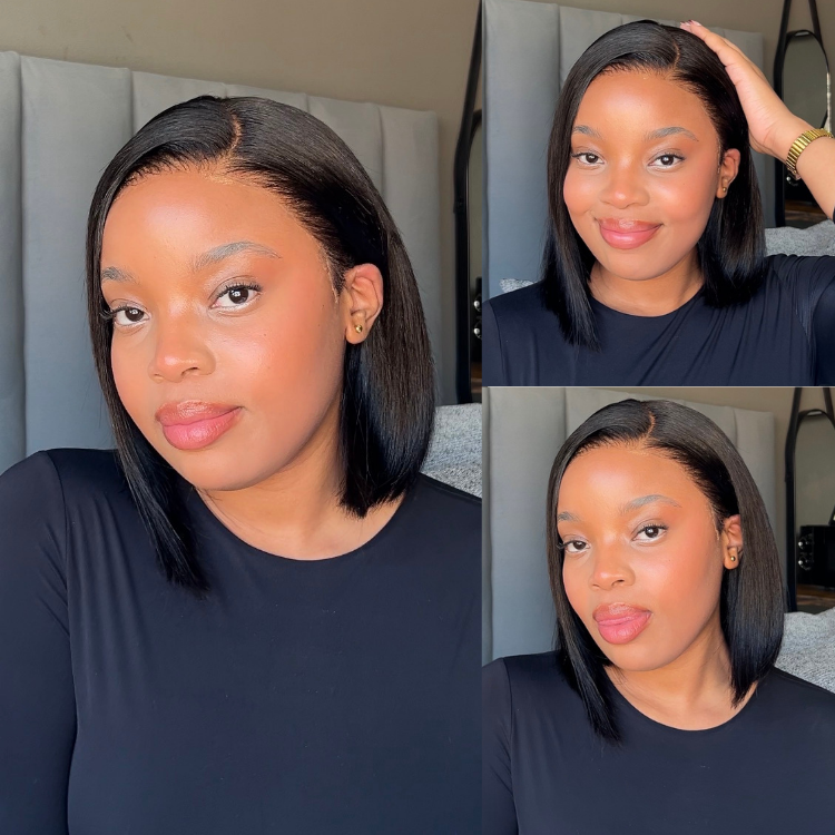 [smatsatsaa]'s Special Link NatureMAX™ Silky Blunt Cut Bob Glueless Ear-to-ear 13x4 HD Lace Front Wig Pre-Cut Lace Flexi-Fit Drawstring Cap-01