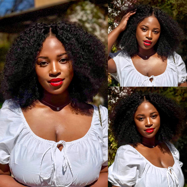 [zii_molepo]'s Special Link Pre-do Lagos Hairline Flexi Fit Invisi Drawstring Cap 250% Density Natural Black Jerry Curl Glueless 13x4 Frontal HD Lace 14 inches Wig Pre-Cut Lace-01