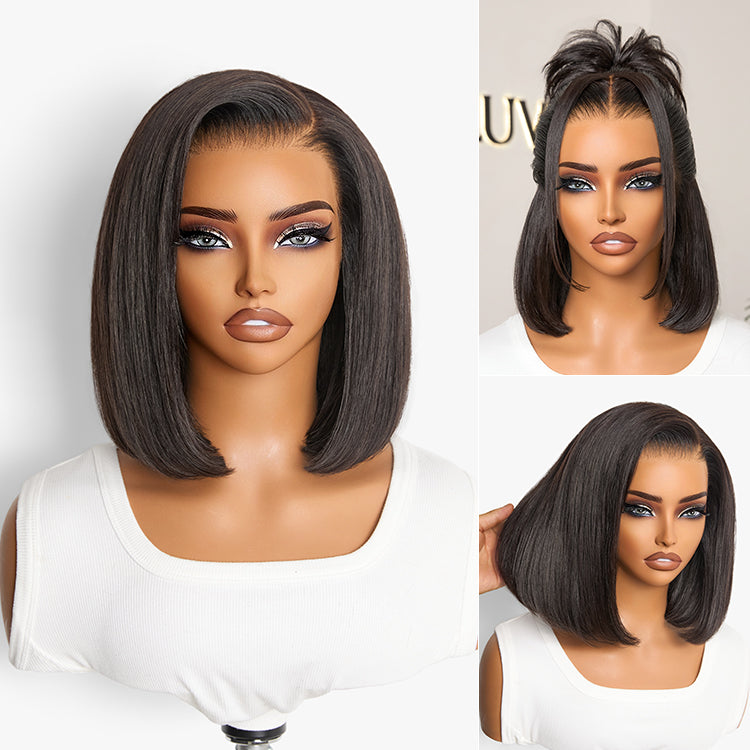 [_anele.kunene]'s Special Link NatureMAX™ Silky Blunt Cut Bob Glueless Ear-to-ear 13x4 HD Lace Front Wig Pre-Cut Lace Flexi-Fit Drawstring Cap-15