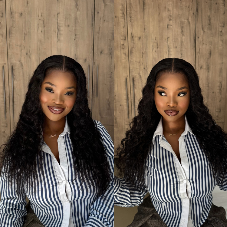 [thandolwethu_nkomo]'s Special Link PreMax Wigs | Flexi-Fit Invisi Drawstring Cap 360 Lace HD Lace Natural Black & Brown Highlights Water Wave Wig Pre-Cut Lace-01