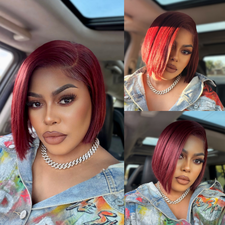 [zezethu_mniki]'s Special Link PreMax Wigs - Ready to Go 180% Density Burgundy Glueless Minimalist HD Lace Short Bob Wig Pre-Cut Lace-01