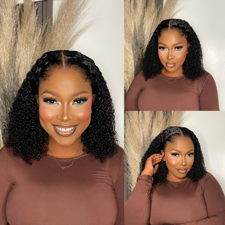 [nokuthula_prettynox]'s Special Link Pre-do Lagos Hairline Flexi Fit Invisi Drawstring Cap 250% Density Natural Black Jerry Curl Glueless 13x4 Frontal HD Lace 14 inches Wig Pre-Cut Lace-01