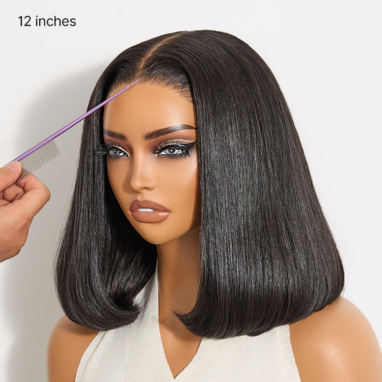 [judy_logan01]'s Special Link Vietnamese Hair Super Double Drawn Silky Straight Bob Wig Flexi-Fit Drawstring Cap 5x5 Closure Lace-05