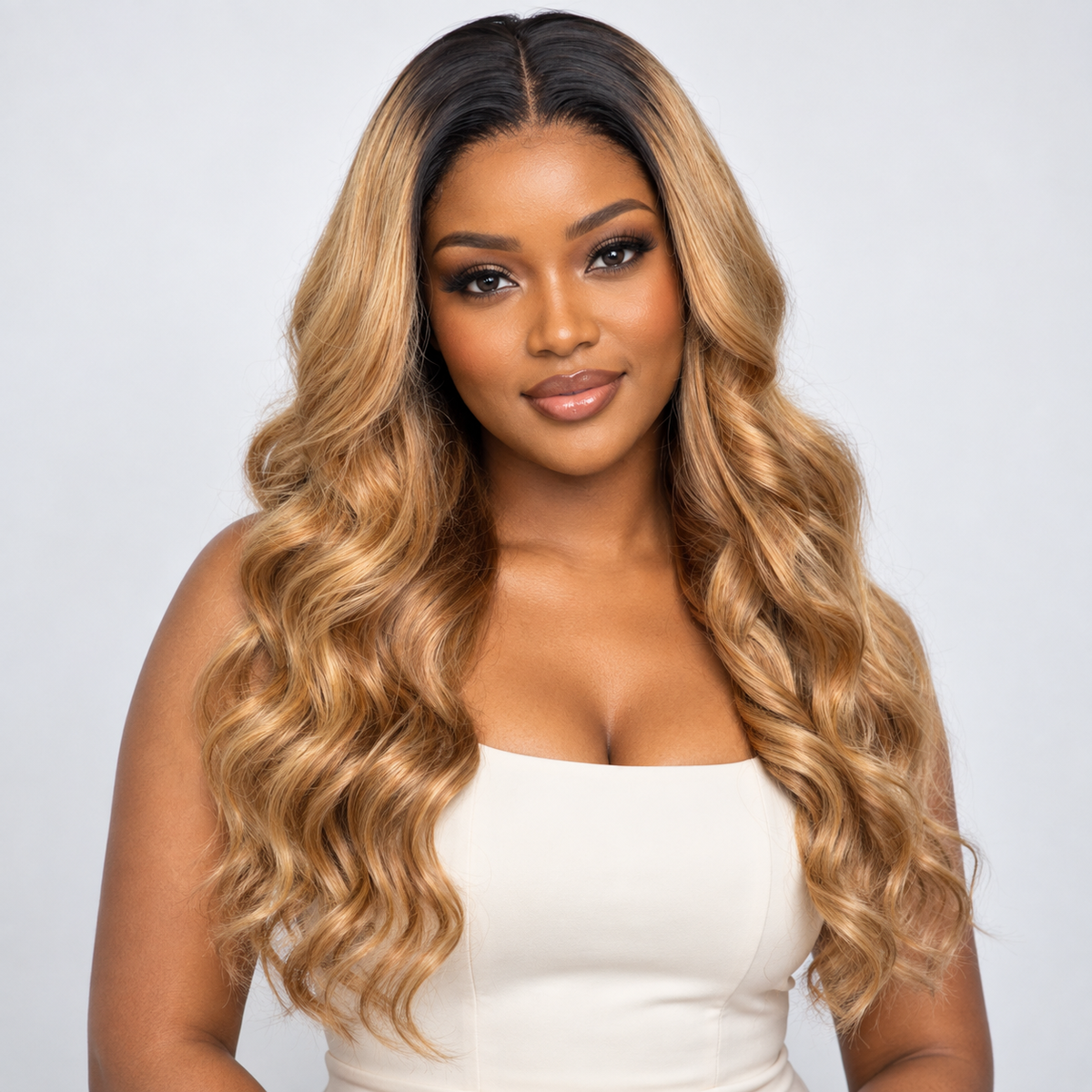 OUTLET | Ombre Brown Loose Body Wave 13x5 Frontal Lace Wig-SA ONLY-01