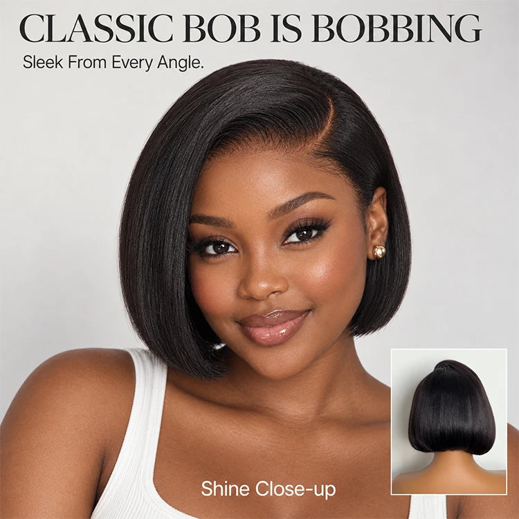 [nikkishange]'s Special Link 180% Density Sleek Short Bob Minimalist HD Lace Wig Pre-cut Lace All-Day Comfort Cap 8 inches-05