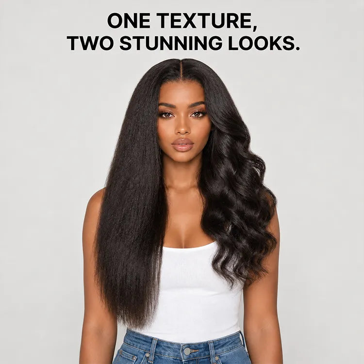 [musaaphesh]'s Special Link Natural Textured | Luvme All-Day Comfort™ Wig 180% Density Kinky Body Wave PartingMax Glueless 7x6 Closure HD Lace Wig Pre-Cut Lace-14