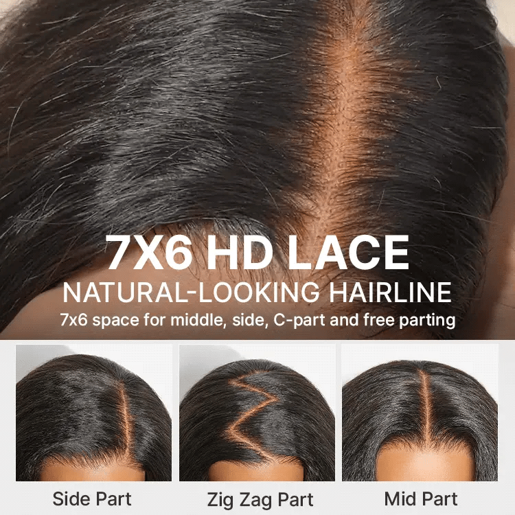 [musaaphesh]'s Special Link Natural Textured | Luvme All-Day Comfort™ Wig 180% Density Kinky Body Wave PartingMax Glueless 7x6 Closure HD Lace Wig Pre-Cut Lace-10