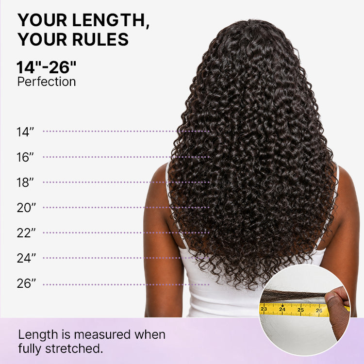 VolumeMAX™ 250% Density Fluffy & Full Water Wave Glueless Half Wig Flexi-Fit Drawstring-07