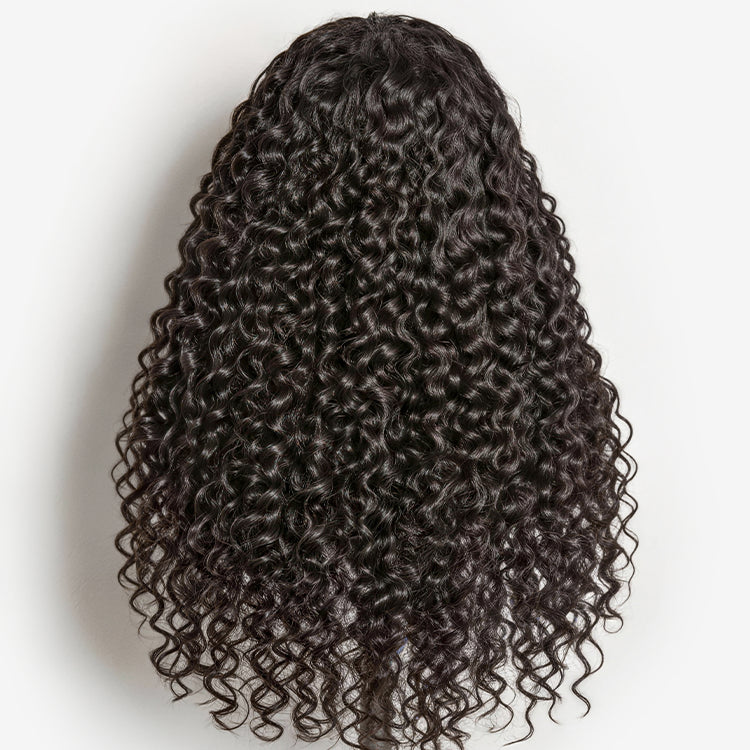 VolumeMAX™ 250% Density Fluffy & Full Water Wave Glueless Half Wig Flexi-Fit Drawstring-11