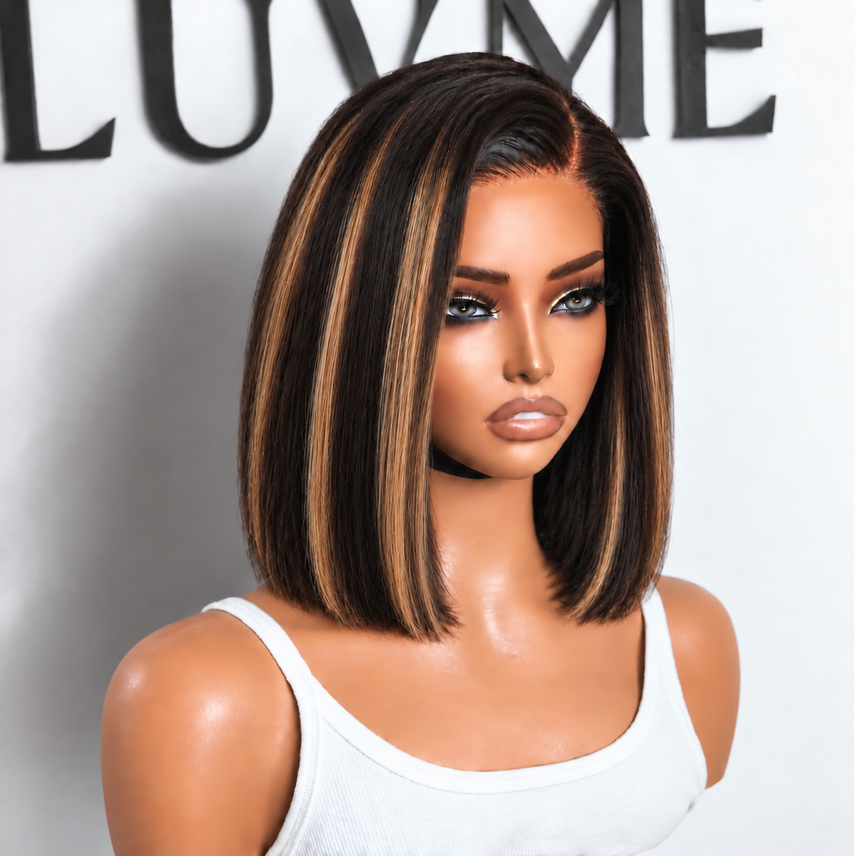 OUTLET Blonde Highlight Loose Wave Glueless Wide T Part Lace Wig SA ONLY-01
