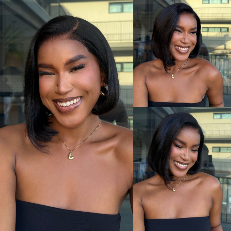 [nikkishange]'s Special Link 180% Density Sleek Short Bob Minimalist HD Lace Wig Pre-cut Lace All-Day Comfort Cap 8 inches-01