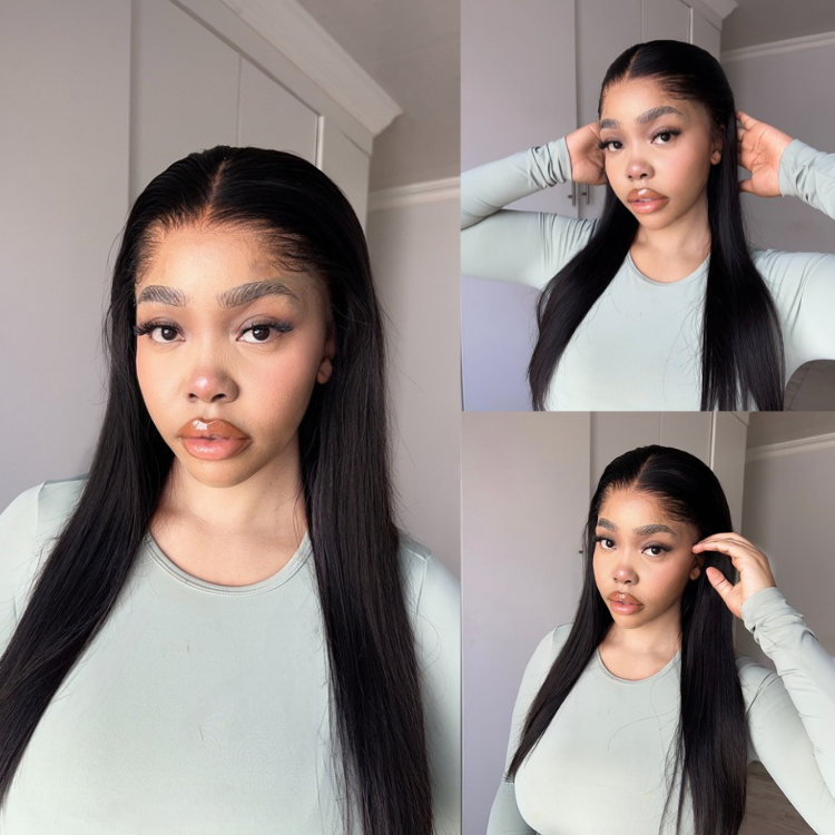 [andi_semhle]'s Special Link Pre-do Lagos Hairline Flexi Fit Invisi Drawstring Cap Natural Black & Copper Ombre Highlights Silky Straight Glueless 13x4 Frontal HD Lace Wig Pre-Cut Lace-01