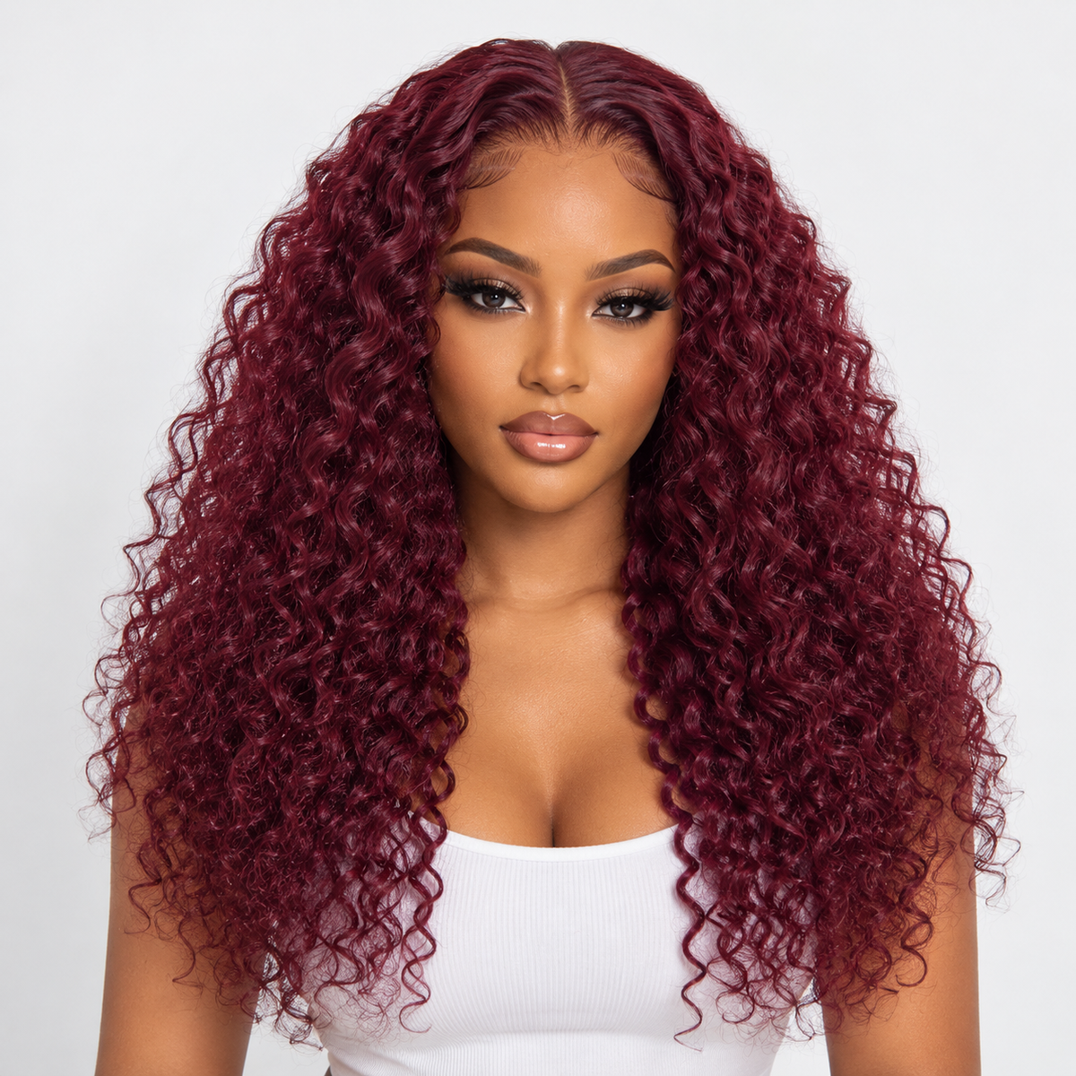 OUTLET I  Sugar Plum Deep Curly  Glueless Long Wig - SA Only-01